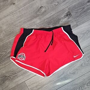 Nike Ohio State Women's Red and Black Athletic Shorts